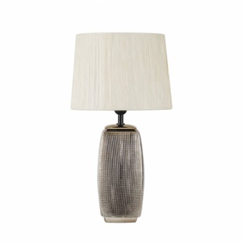 Distribuidor - Lâmpadas Diversas | Sobre Mesas Decoração | SOBREMESA CERAMICA SUCUPIRA 1XE27 BRONCE DORADO C/PANT BEIS 54X30X30CM Ref: 138671022